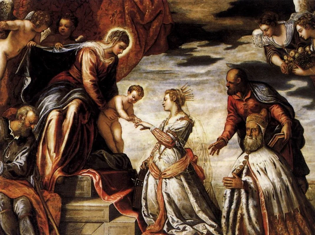 Mystic Marriage of St Catherine, detail