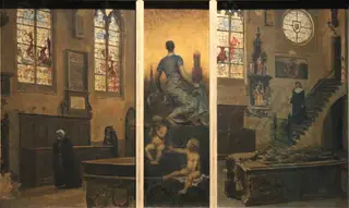 Bruges, by Xavier Mellery, oil, 1896