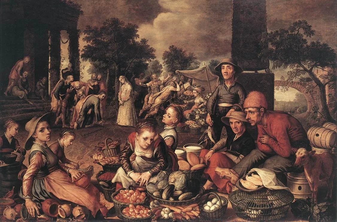 Christ and the woman taken in adultery, detail