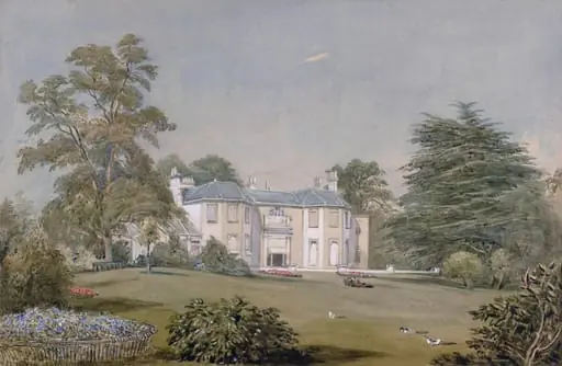 Bohun Lodge, New Barnet, by John James Chalon, watercolor, 8