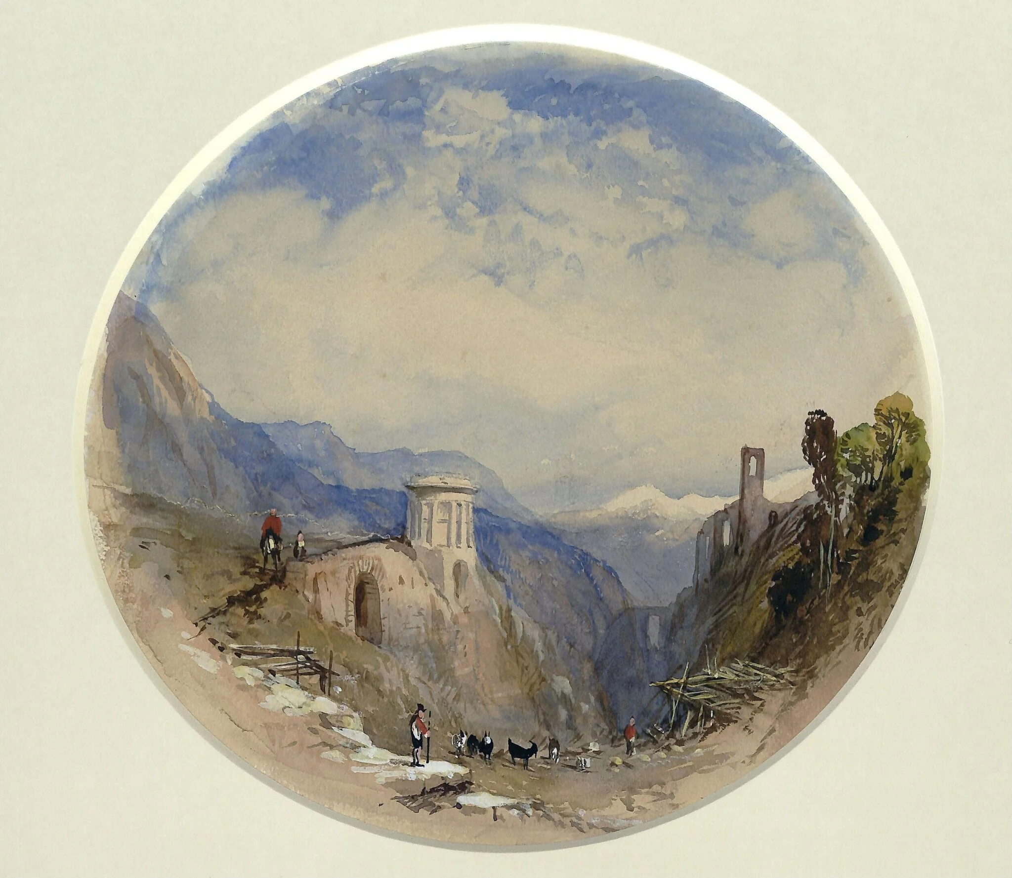 Italian landscape, detail