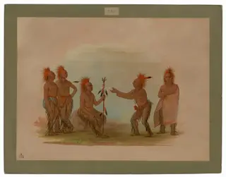 Black Hawk and the Prophet - Saukie, by George Catlin, oil, 1865