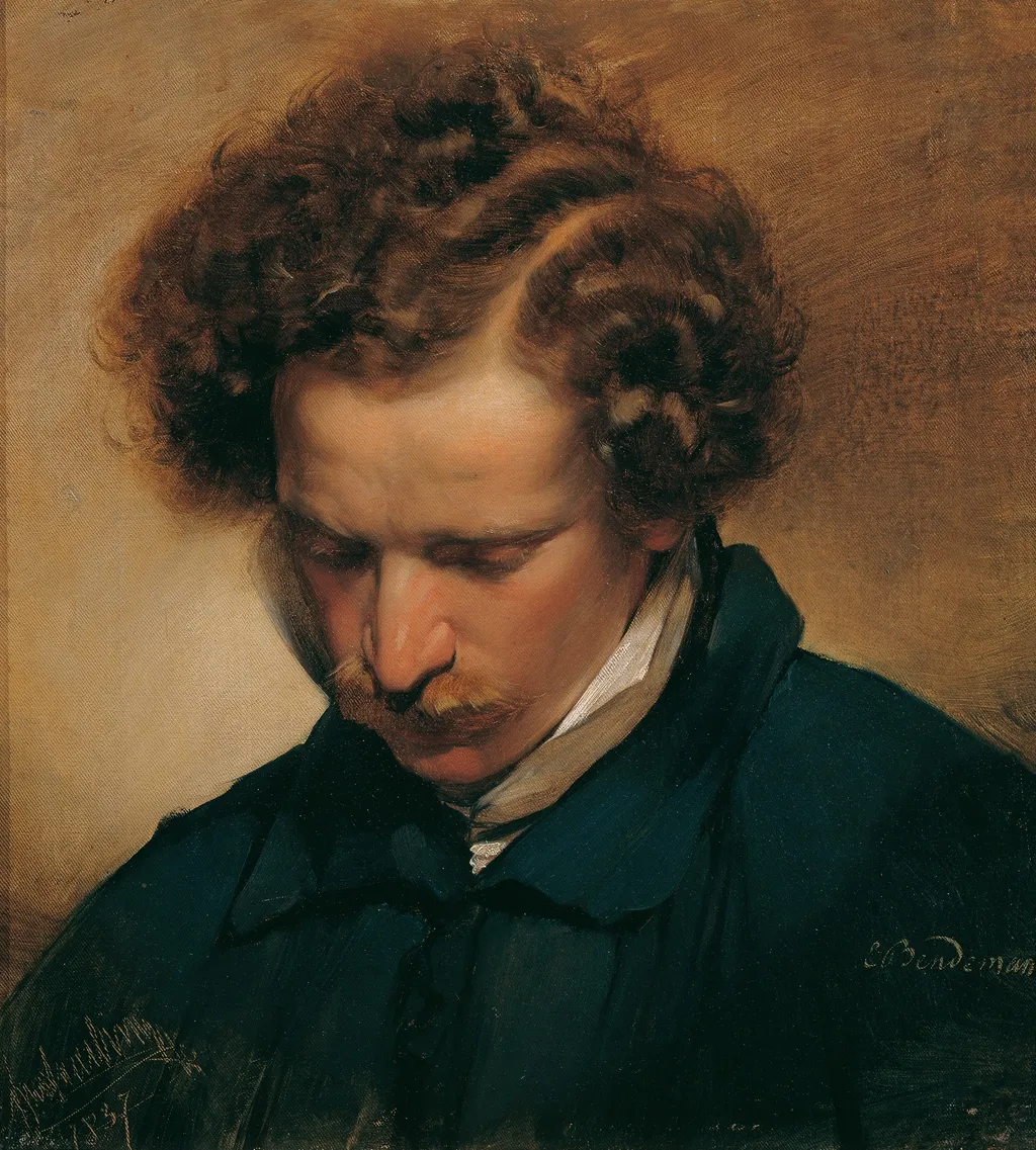 The Painter Eduard Bendemann, by Friedrich von Amerling, oil, 1837