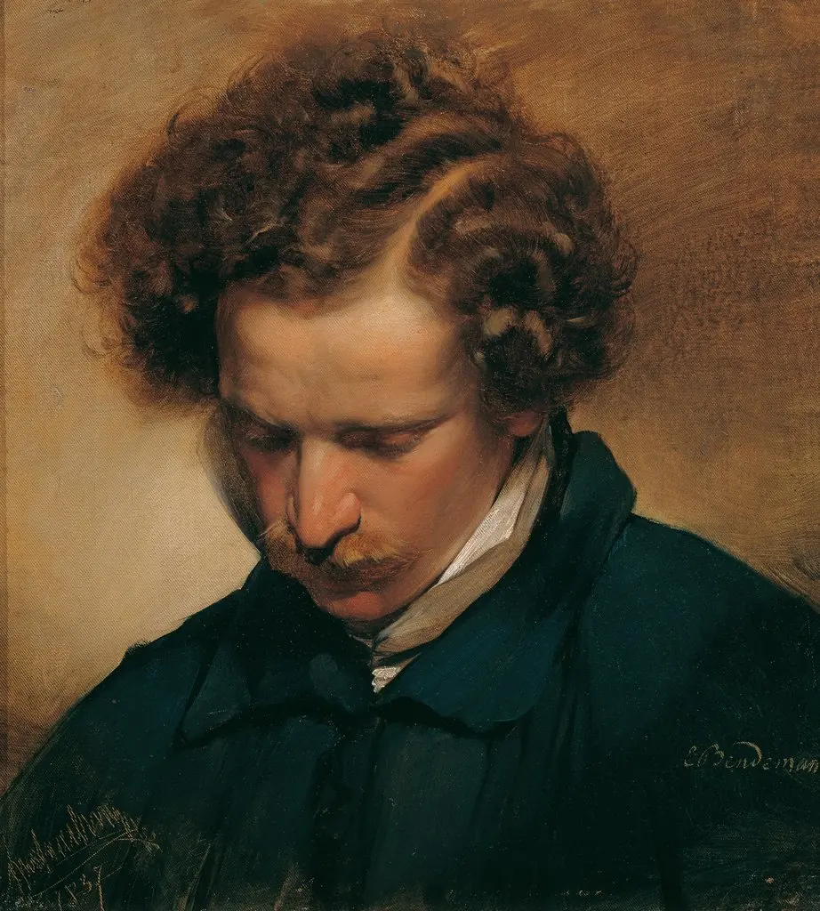 The Painter Eduard Bendemann, by Friedrich von Amerling, oil, 1837