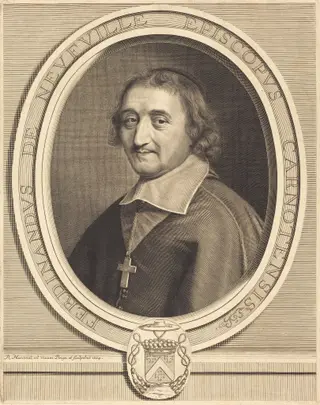 Ferdinand de Neufville, by Robert Nanteuil, ink, 1650