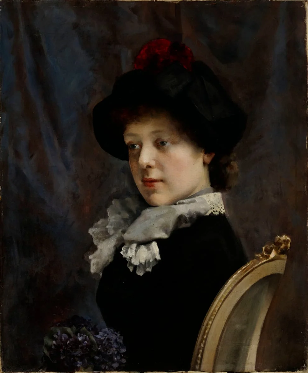 Naisen muotokuva, detail