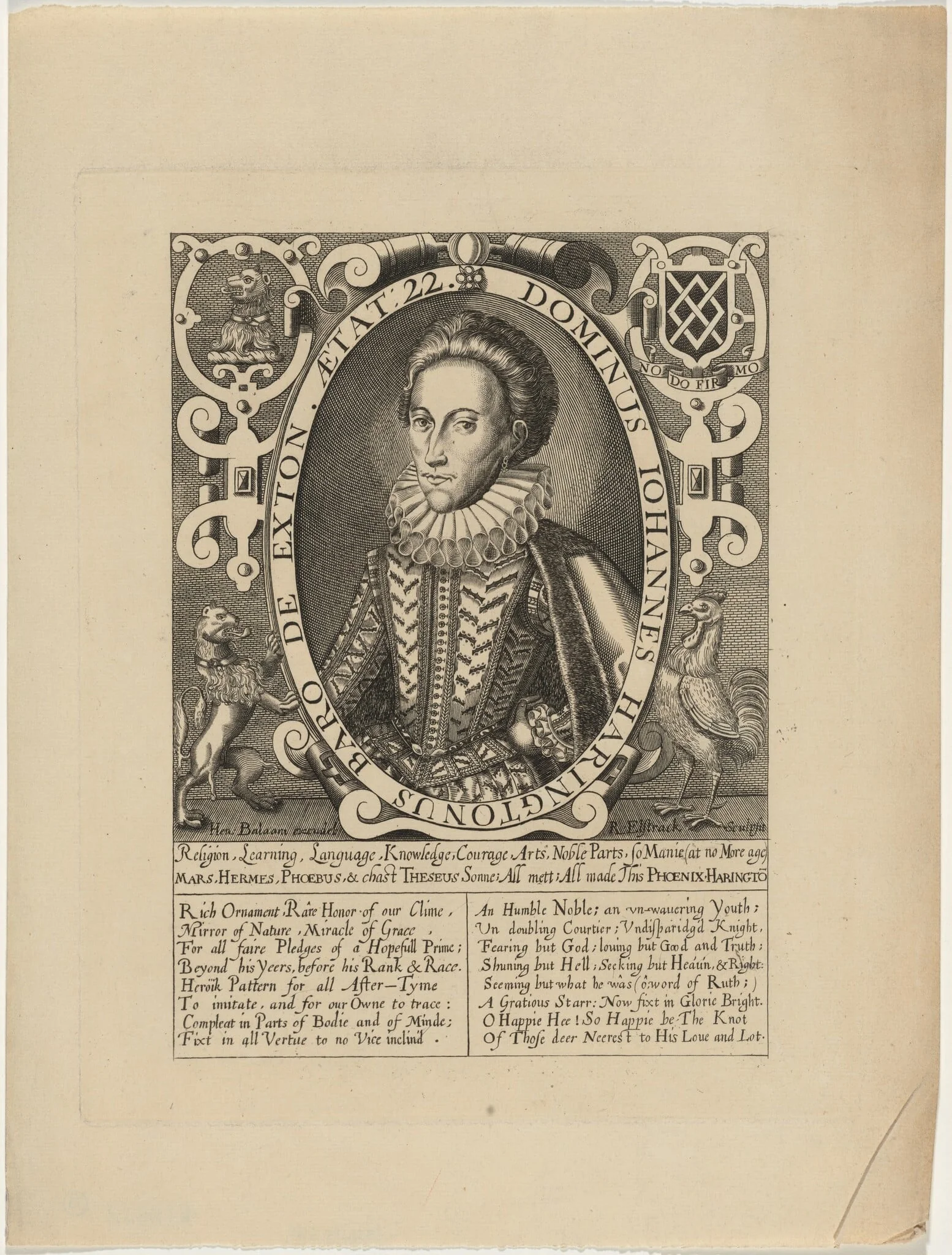 John Harington, Second Baron of Exton, detail