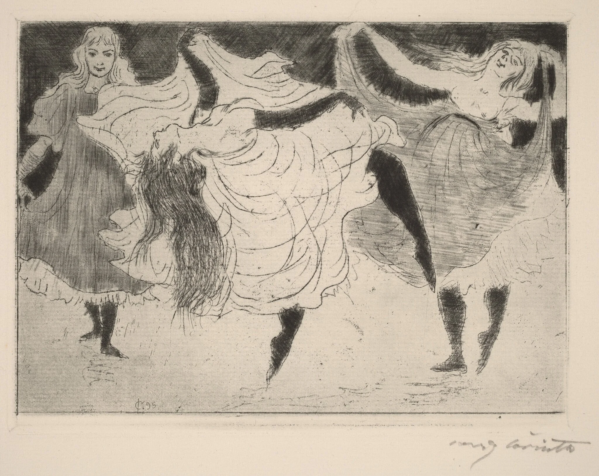 Tänzerinnen (Dancers), detail