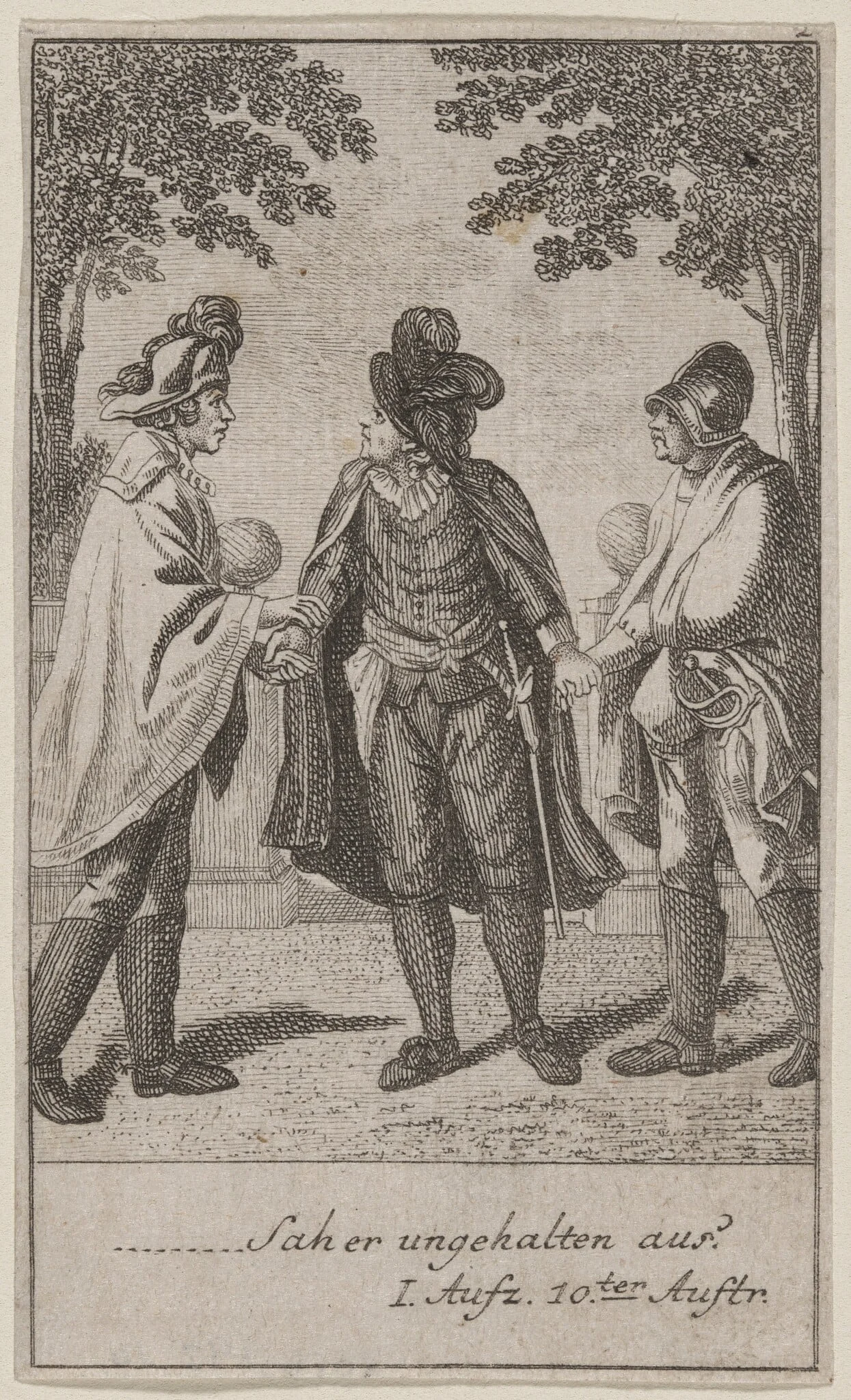 Sah er ungehalten aus? (What, look’d he frowningly?), detail