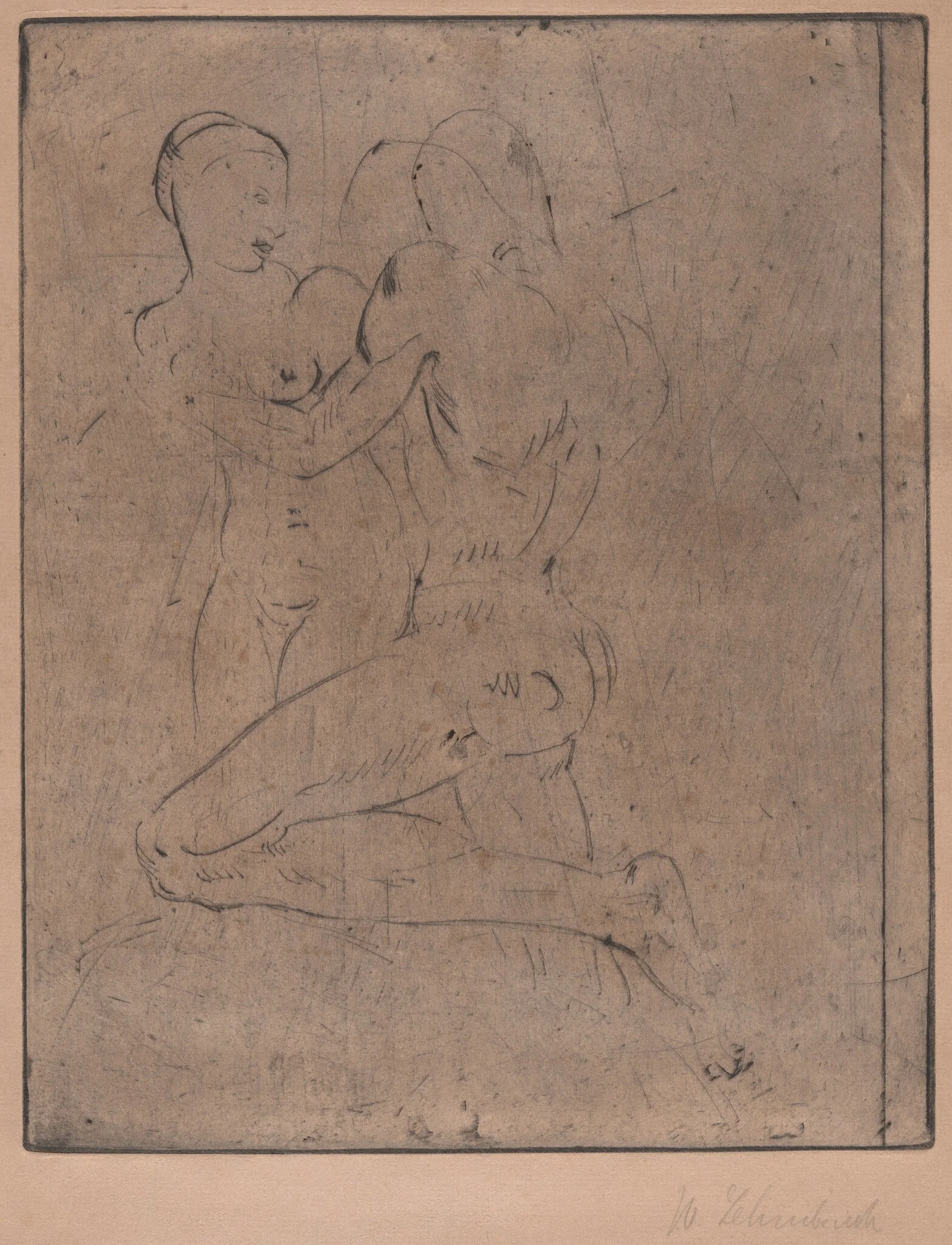 Rape II (Raub II, Weib halb), detail