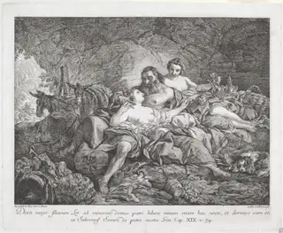 Lot and His Daughters, by Joseph-Marie Vien, ink, 1748
