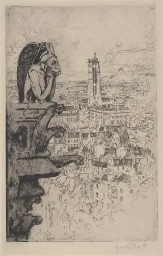 Le Stryge, by Joseph Pennell, ink, 1893
