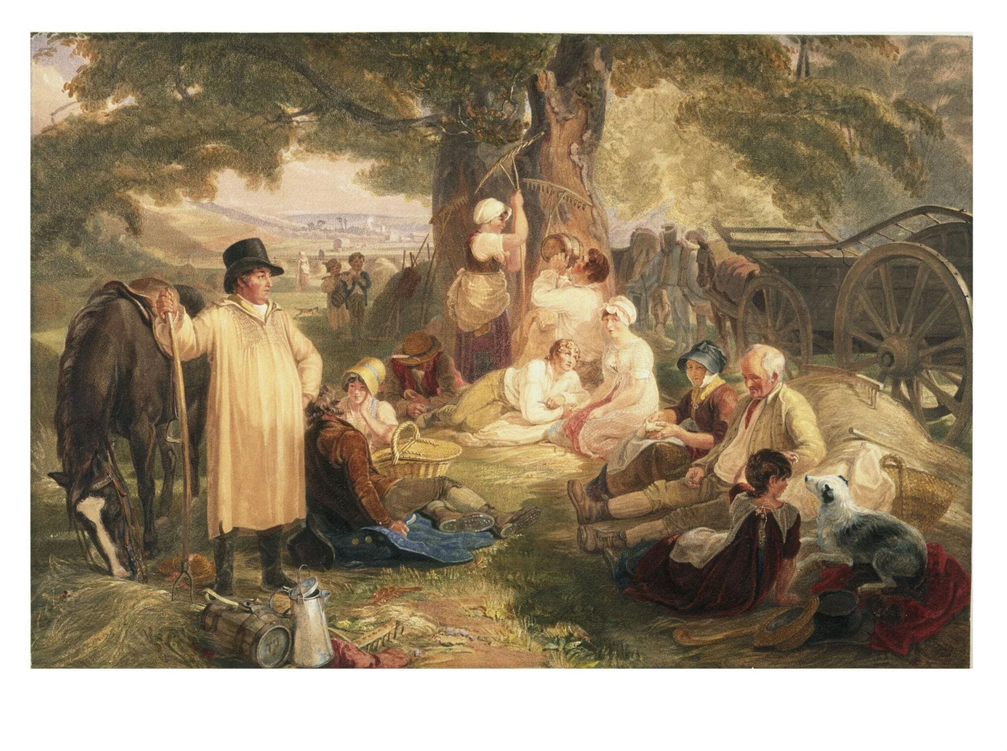 Haymakers at dinner, detail