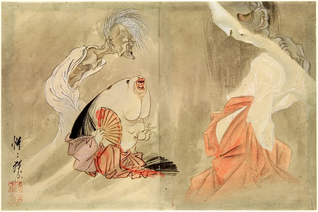 Goblins, by Kawanabe Kyōsai 河鍋暁斎, paint, 1870