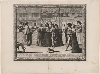 La Galerie du Palais, by Abraham Bosse, ink, 1638