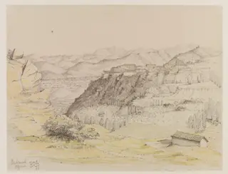 Milianah  Algeria, by Peter William Skinner Miles, watercolor, 1877