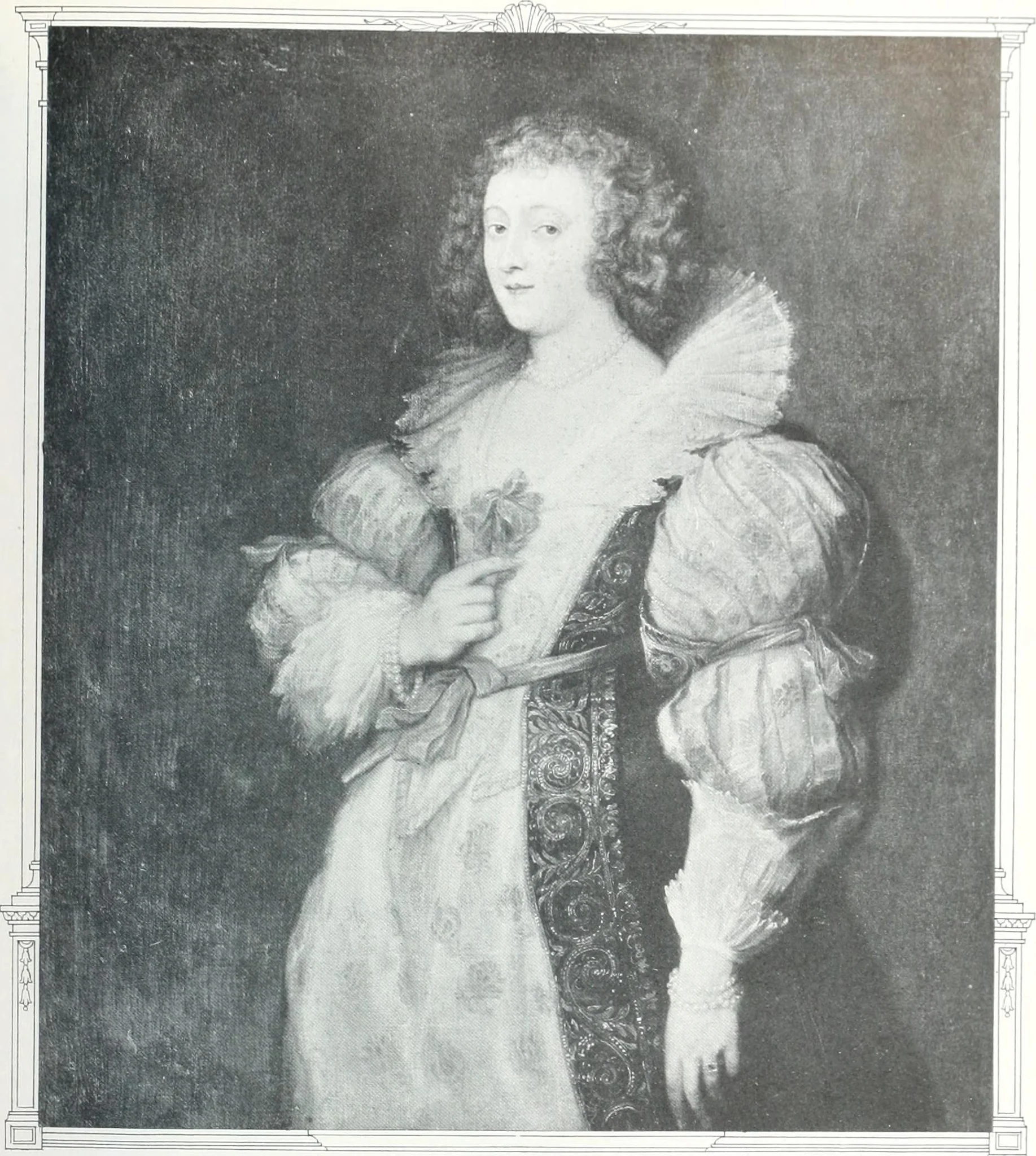 Portrait of Mademoiselle de Gottignies, detail