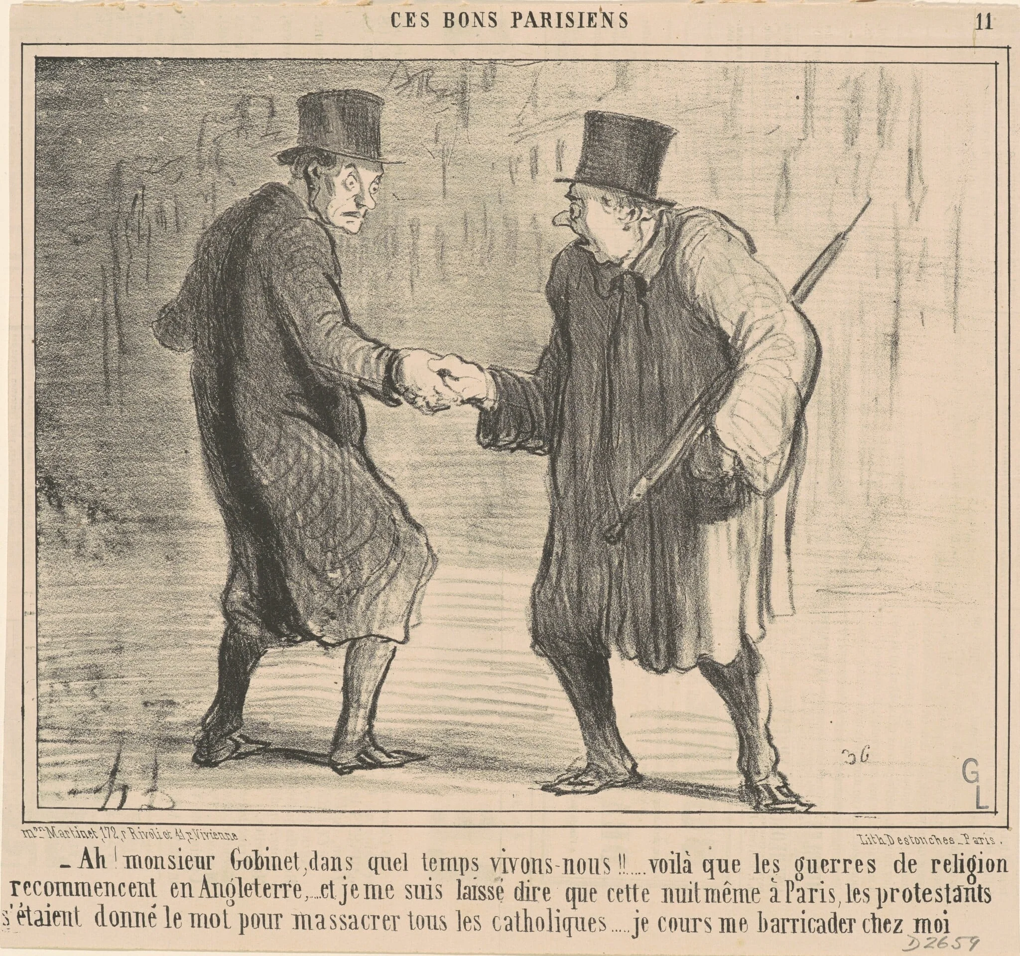 Ah! Monsieur Gobinet, dans quel temps ..., detail