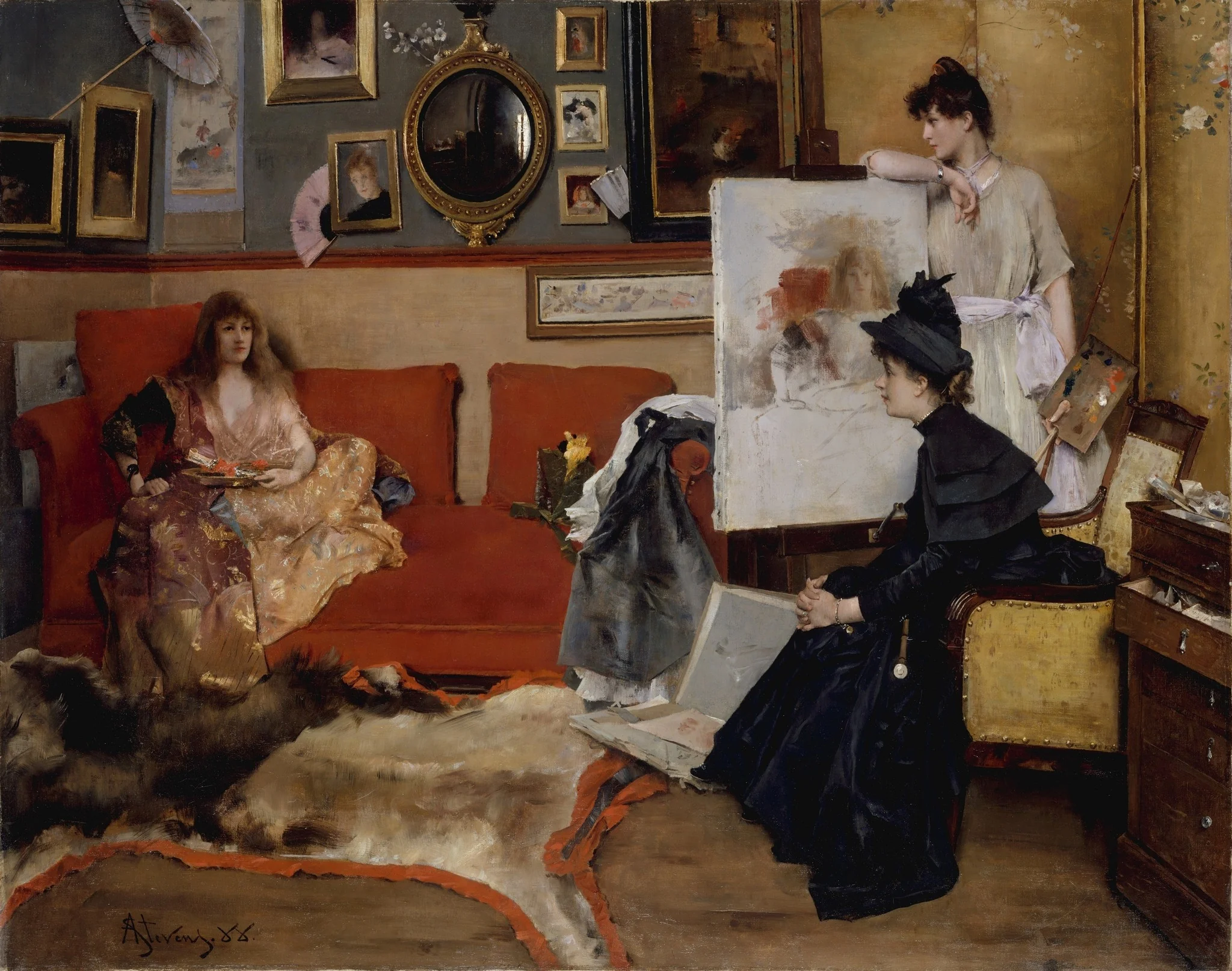 In the Studio, detail