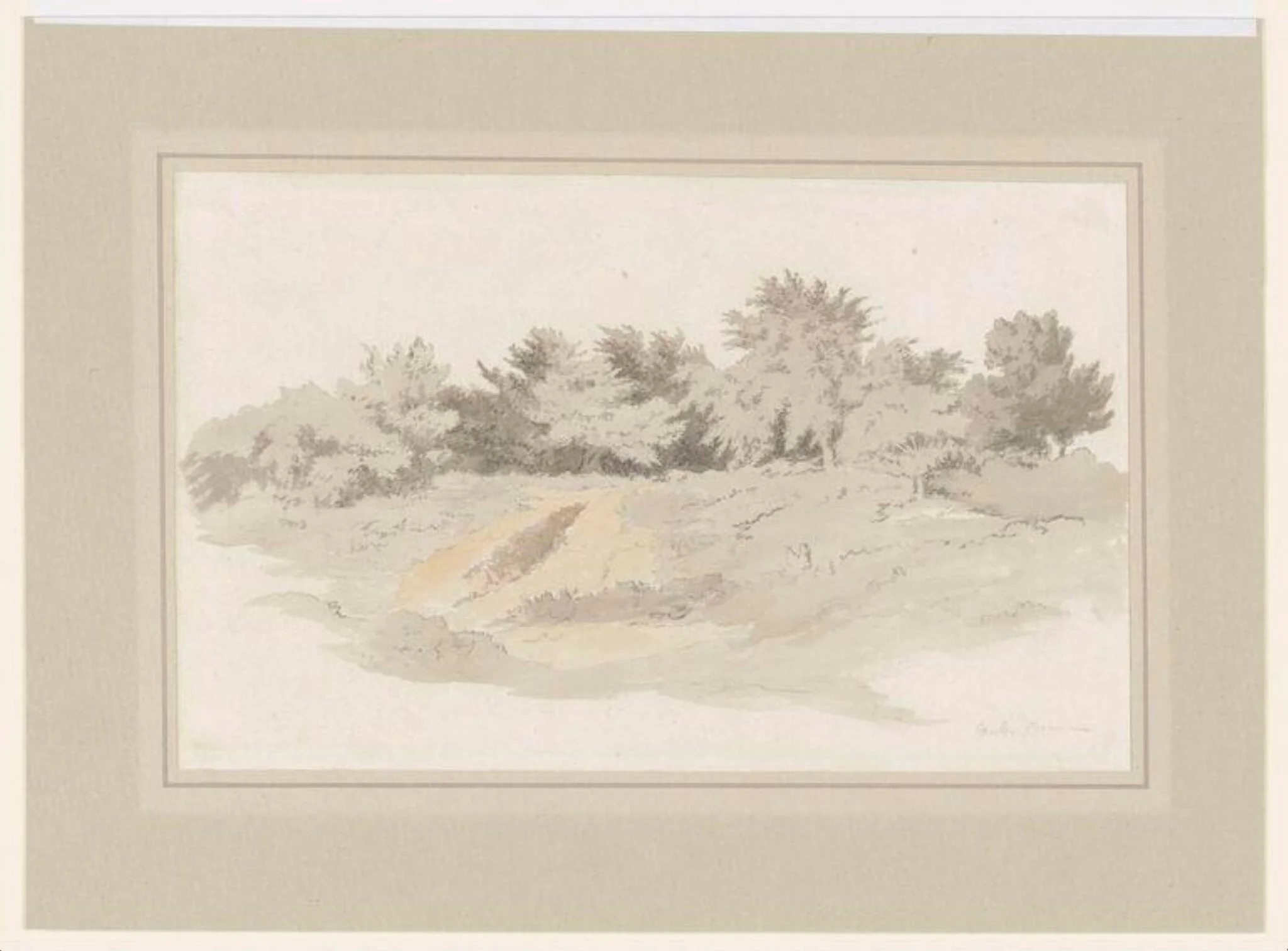 A Group of Trees in Heathland, detail