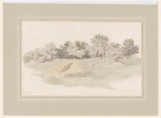 A Group of Trees in Heathland, by Robert Hills, watercolor, 1750