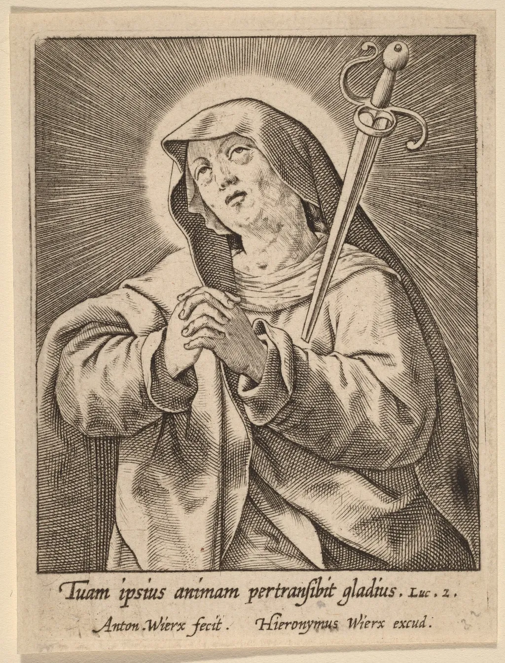 Tuam ipsius animam ..., by Anton Wierix, ink, 1588