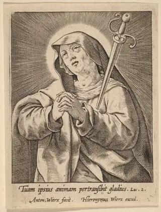 Tuam ipsius animam ..., by Anton Wierix, ink, 1588