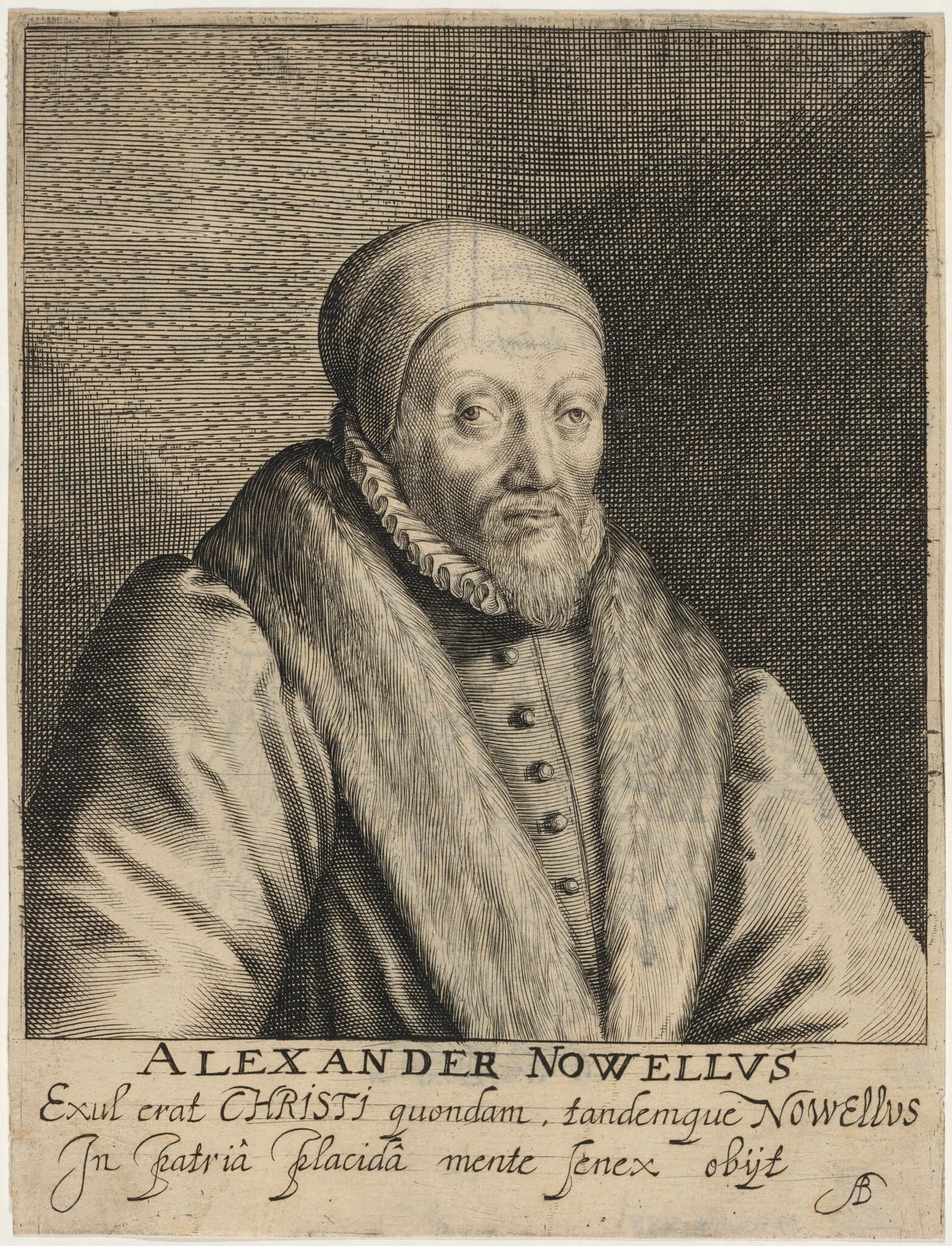 Alexander Nowell, Dean of Saint Paul's, detail