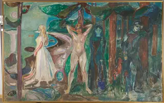 Woman, by Edvard Munch, oil, 1924