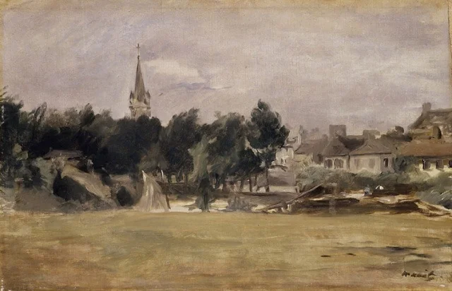 Landscape with a Village Church, detail