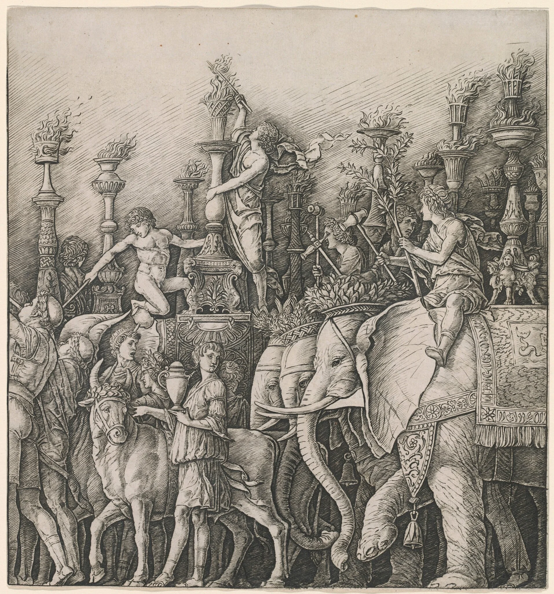 The Triumph of Caesar: The Elephants, detail