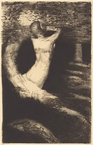 Passage d'une Ame (Passage of a Spirit), by Odilon Redon, ink, 1891