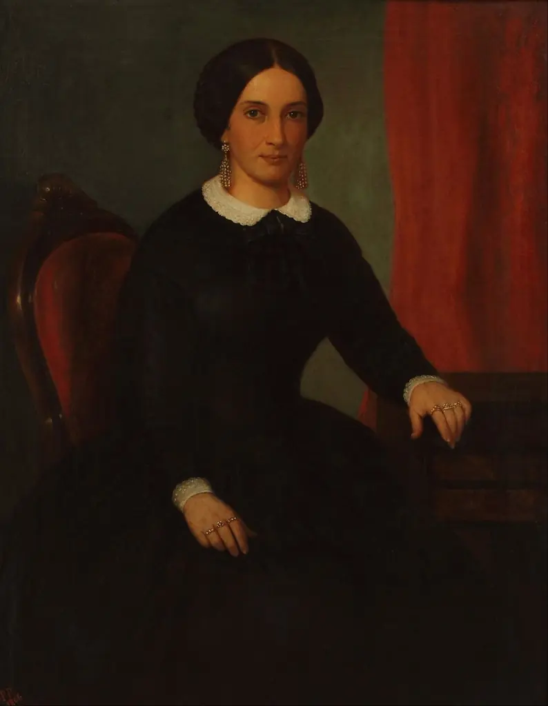 Trinidad Saravia de Huergo, by Prilidiano Pueyrredón, oil, 1866