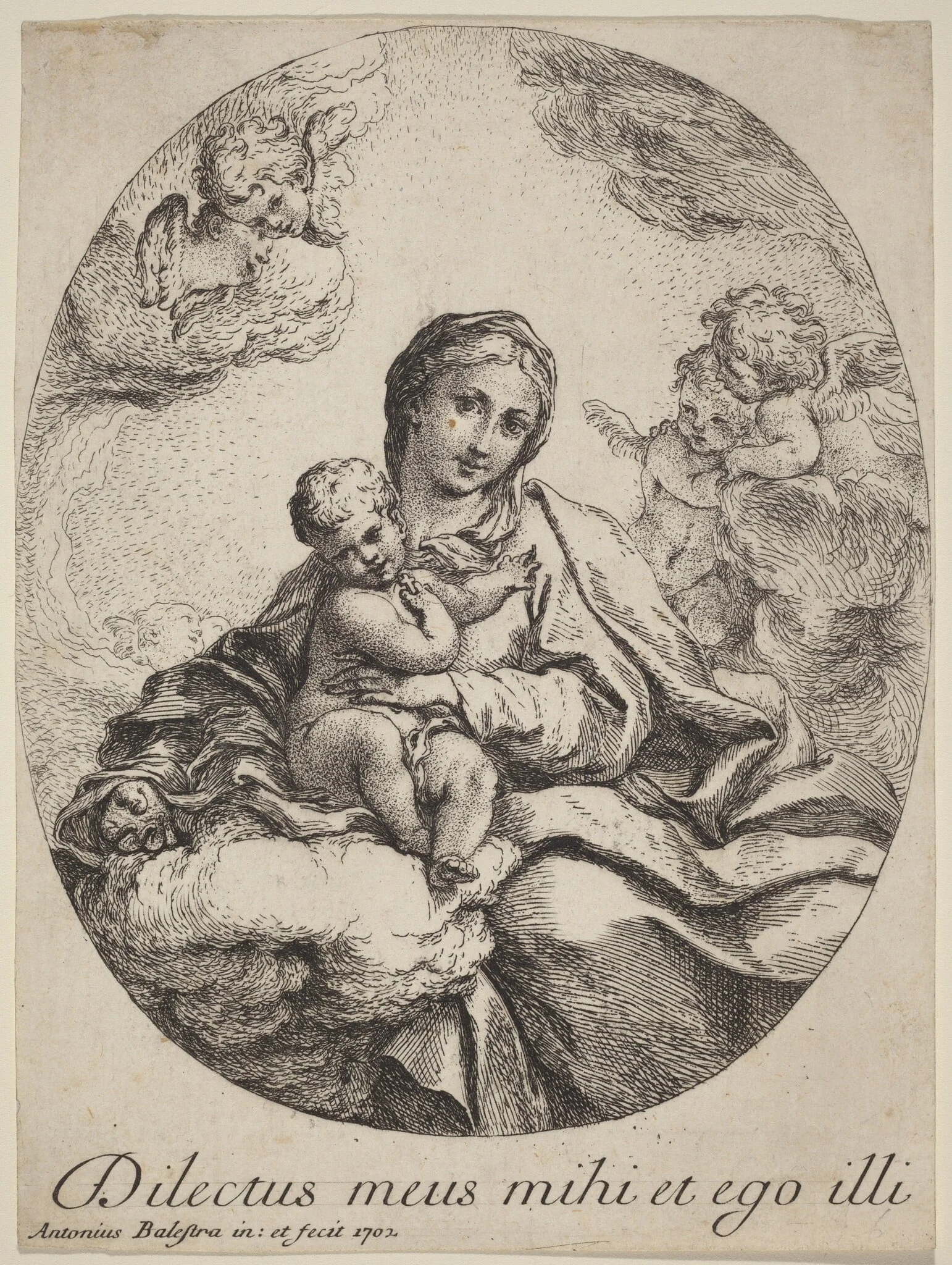 Virgin and Child on a Cloud, detail