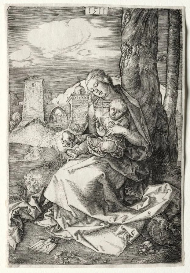 The Virgin and Child with the Pear, detail
