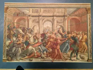 Watercolour, copy after the Massacre of the Innocents, Domenico Ghirlandaio in the Tornabuoni Chapel, Santa Maria Novella (Florence), by Domenico Ghirlandaio, watercolor