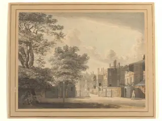 Birdcage Walk, London, by Paul Sandby, watercolor, 1765