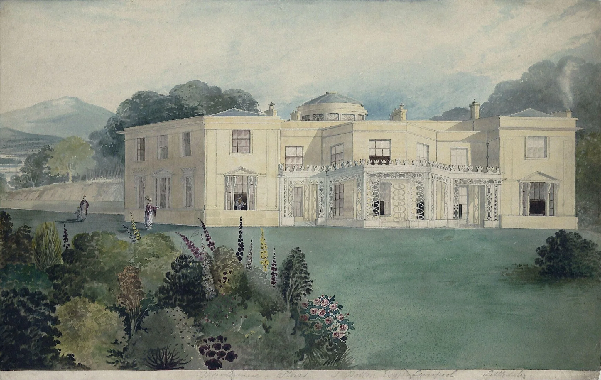 Storrs Hall and Lawn, detail