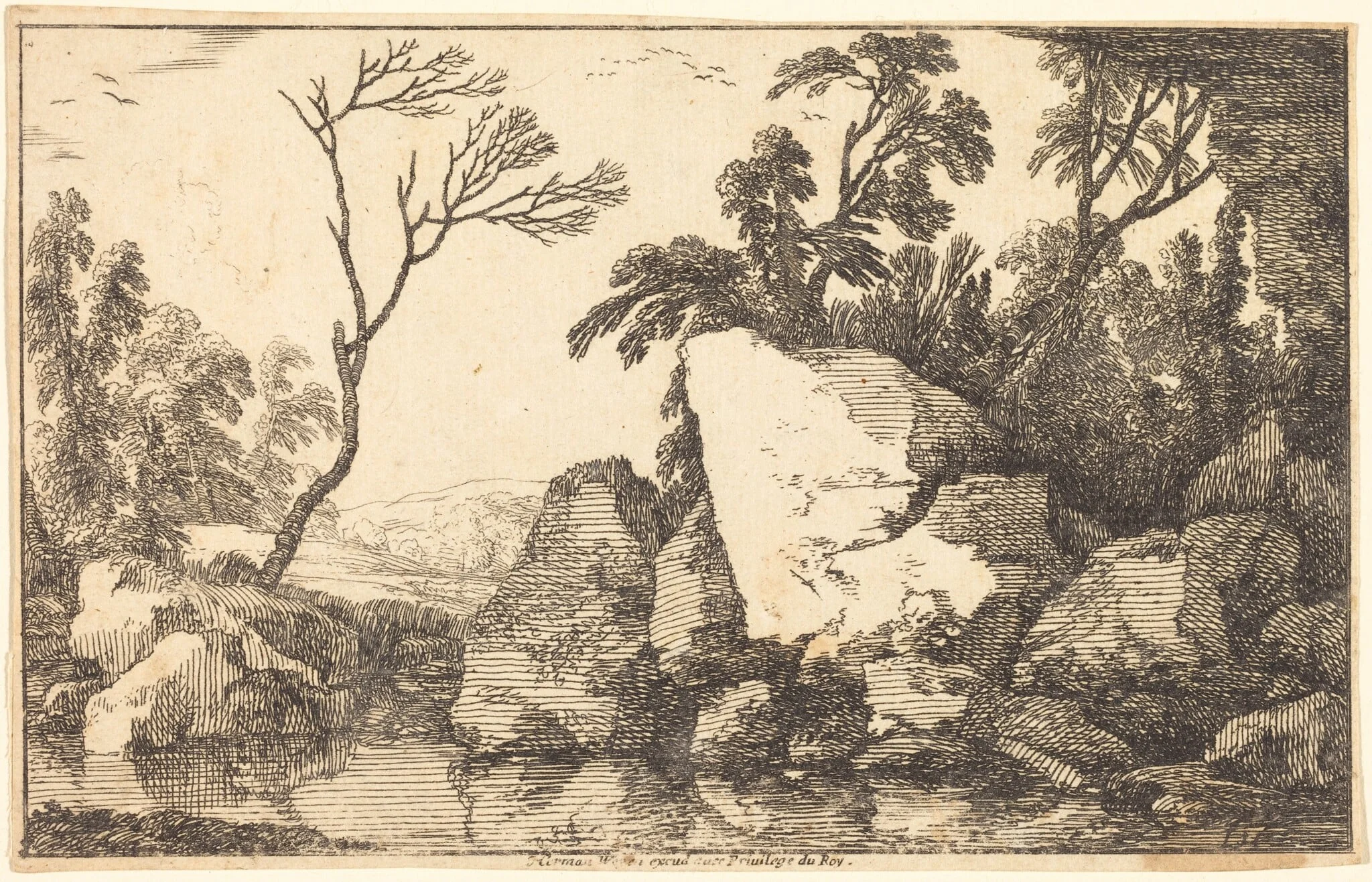 A Rocky Pond, detail
