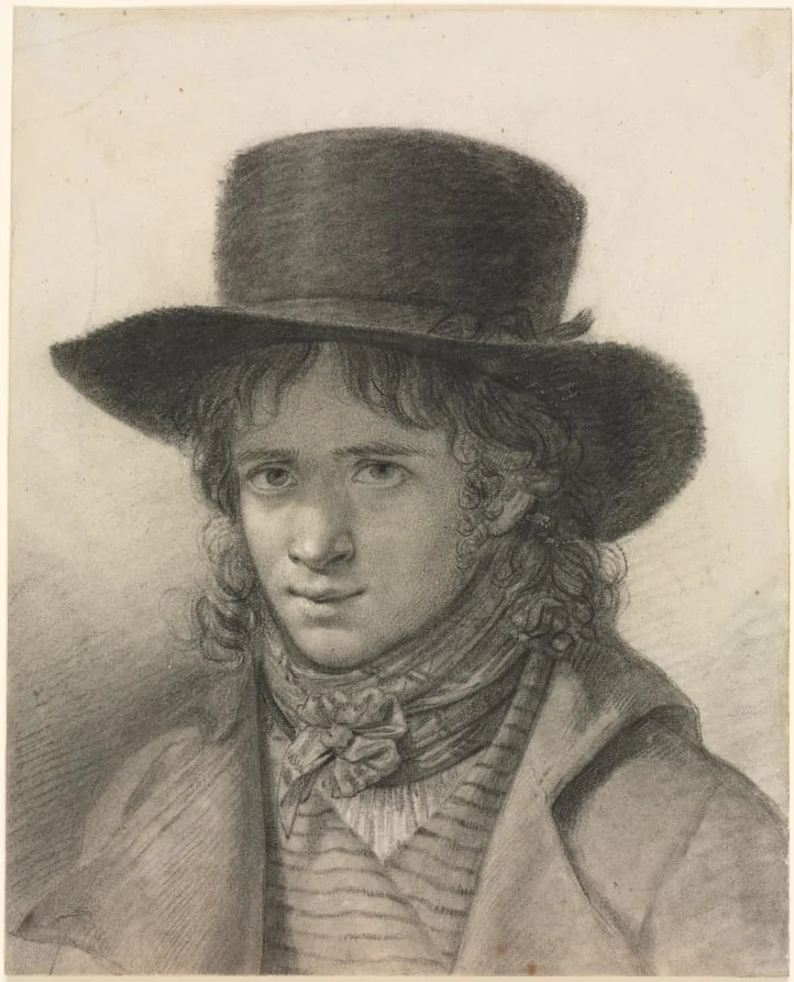 Self-Portrait in a Hat, detail