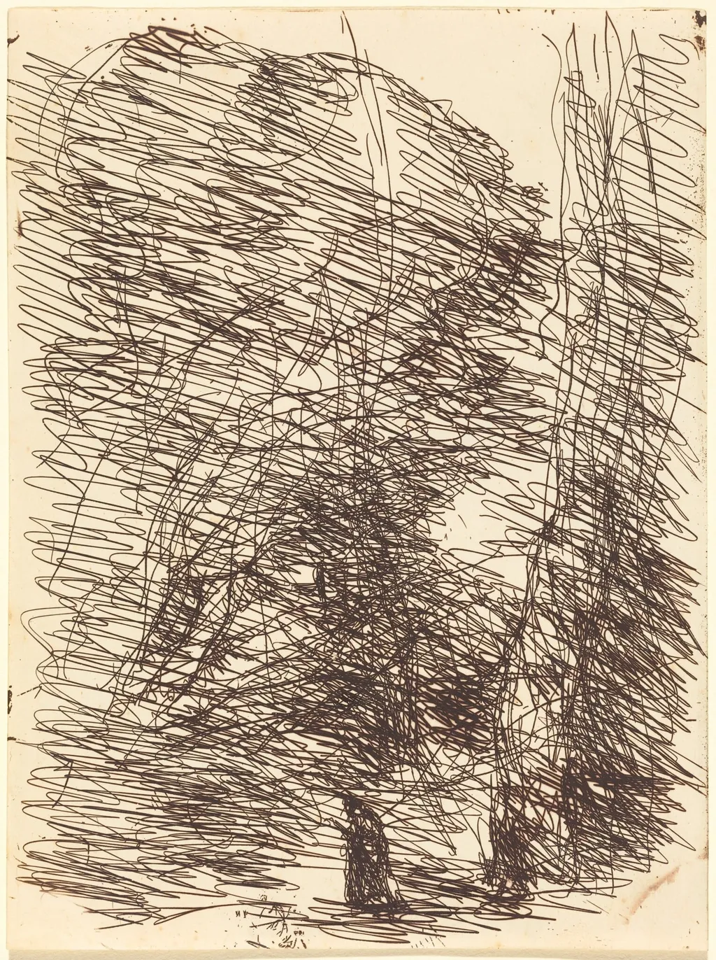 Dreamer under Tall Trees (Le Reveur sous les grands arbres), by Jean Baptiste Camille Corot, 1874