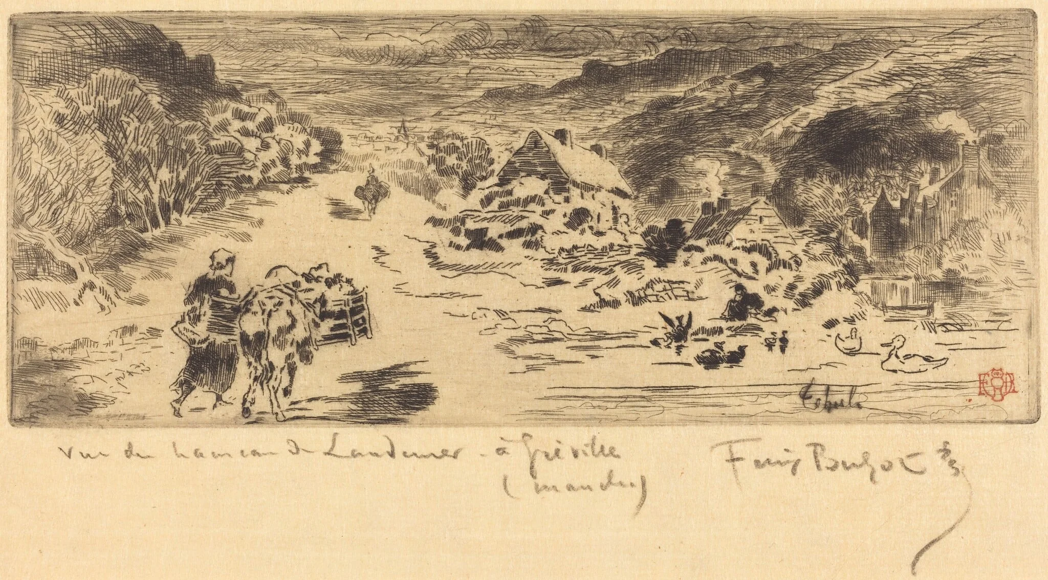 L'Entrée de Landemer (Hague), detail
