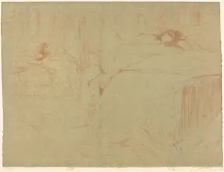 Woman on Her Back (Femme sur le dos), by Henri de Toulouse-Lautrec, ink, 1896