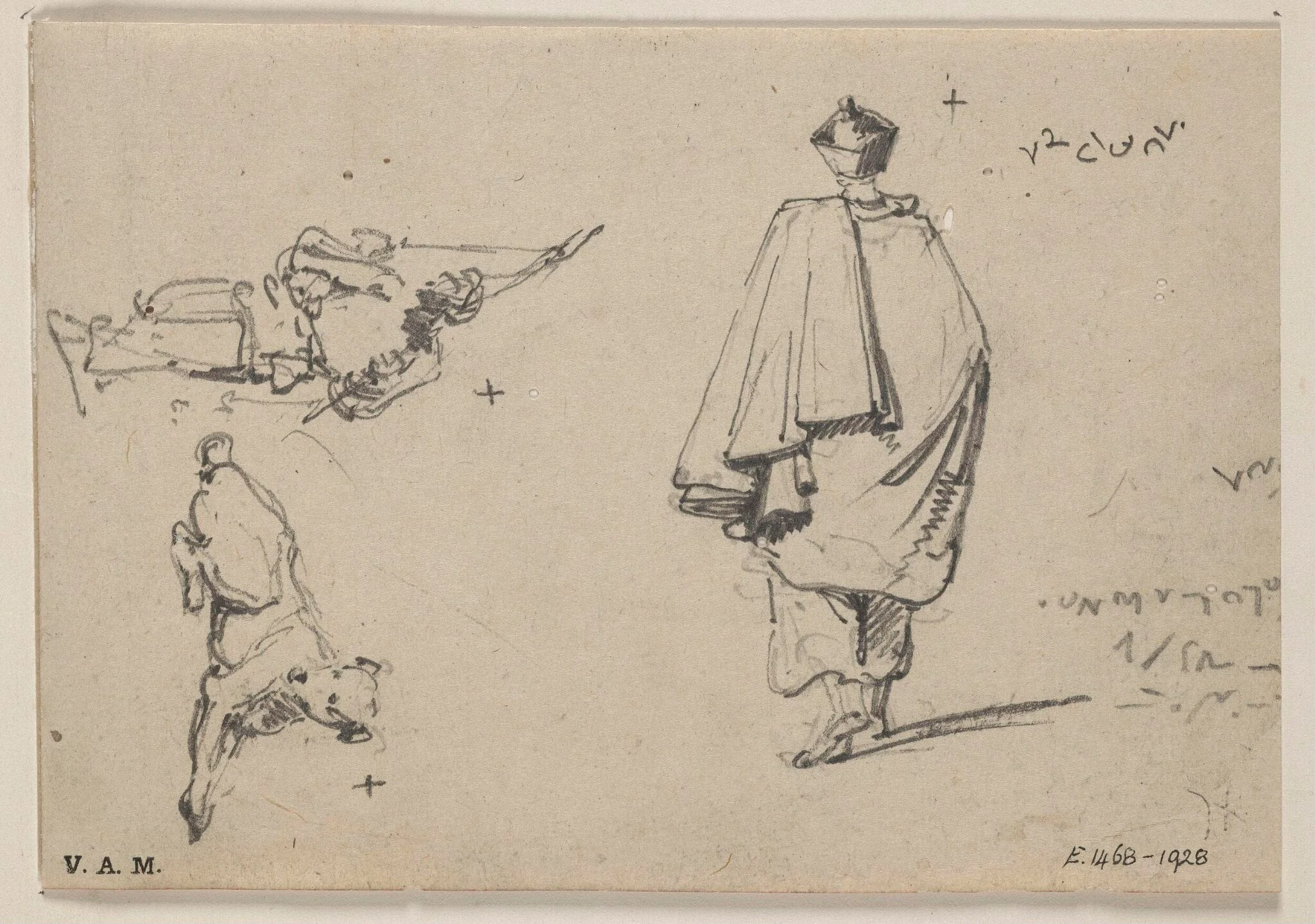 A Chinese porter, a priest and a dog, detail
