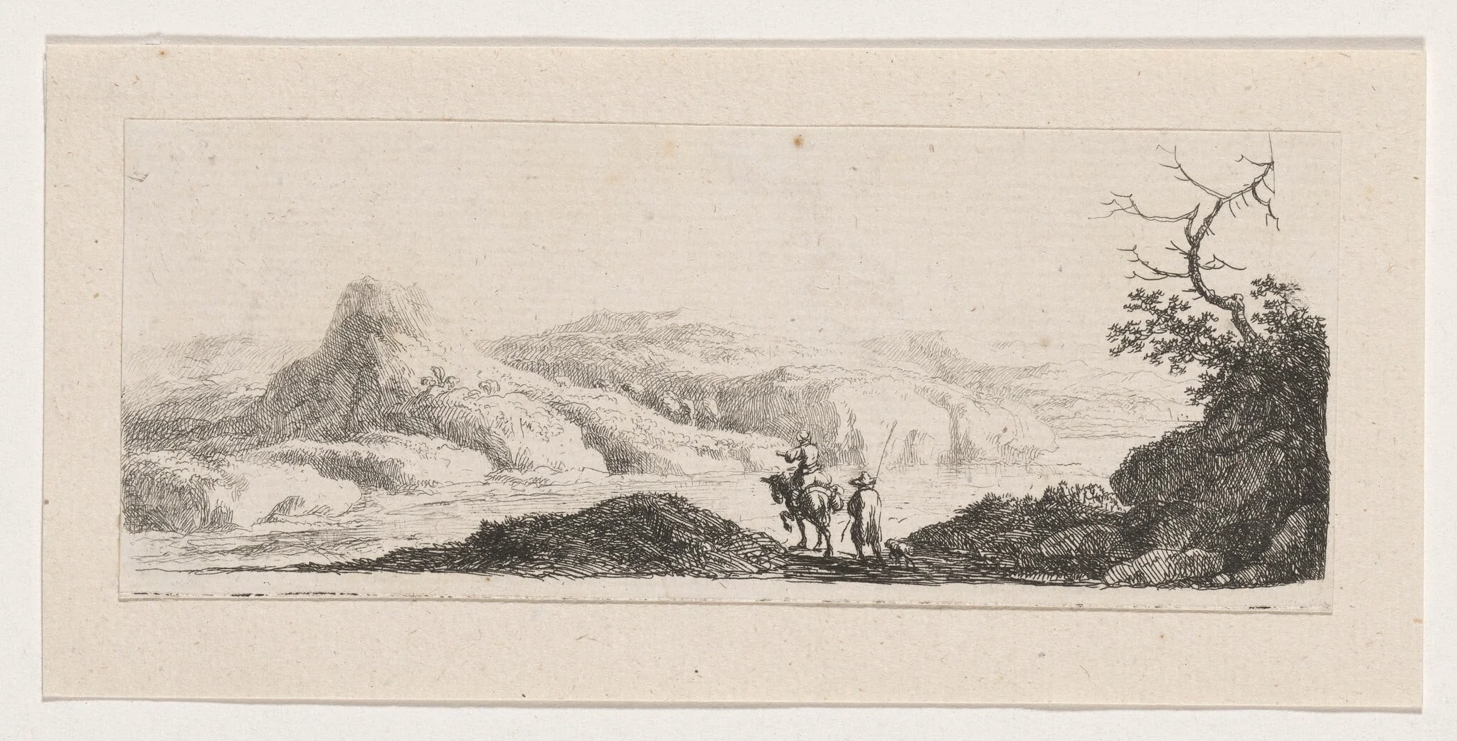 Two Men at the Ford, detail