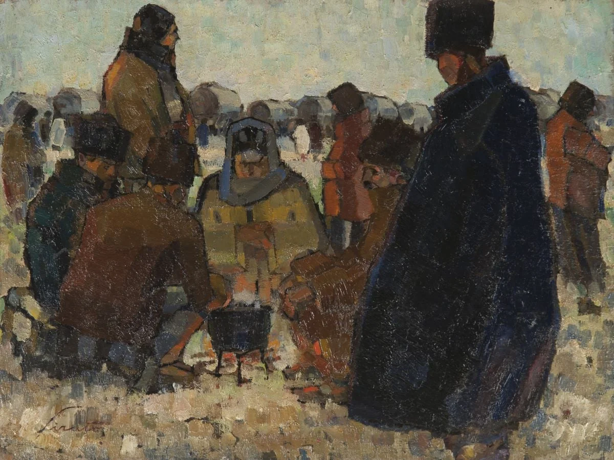 Popas (Popas în timpul refugiului), detail