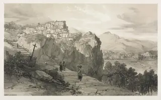 Rocca Giovane, by Edward Lear, 1841
