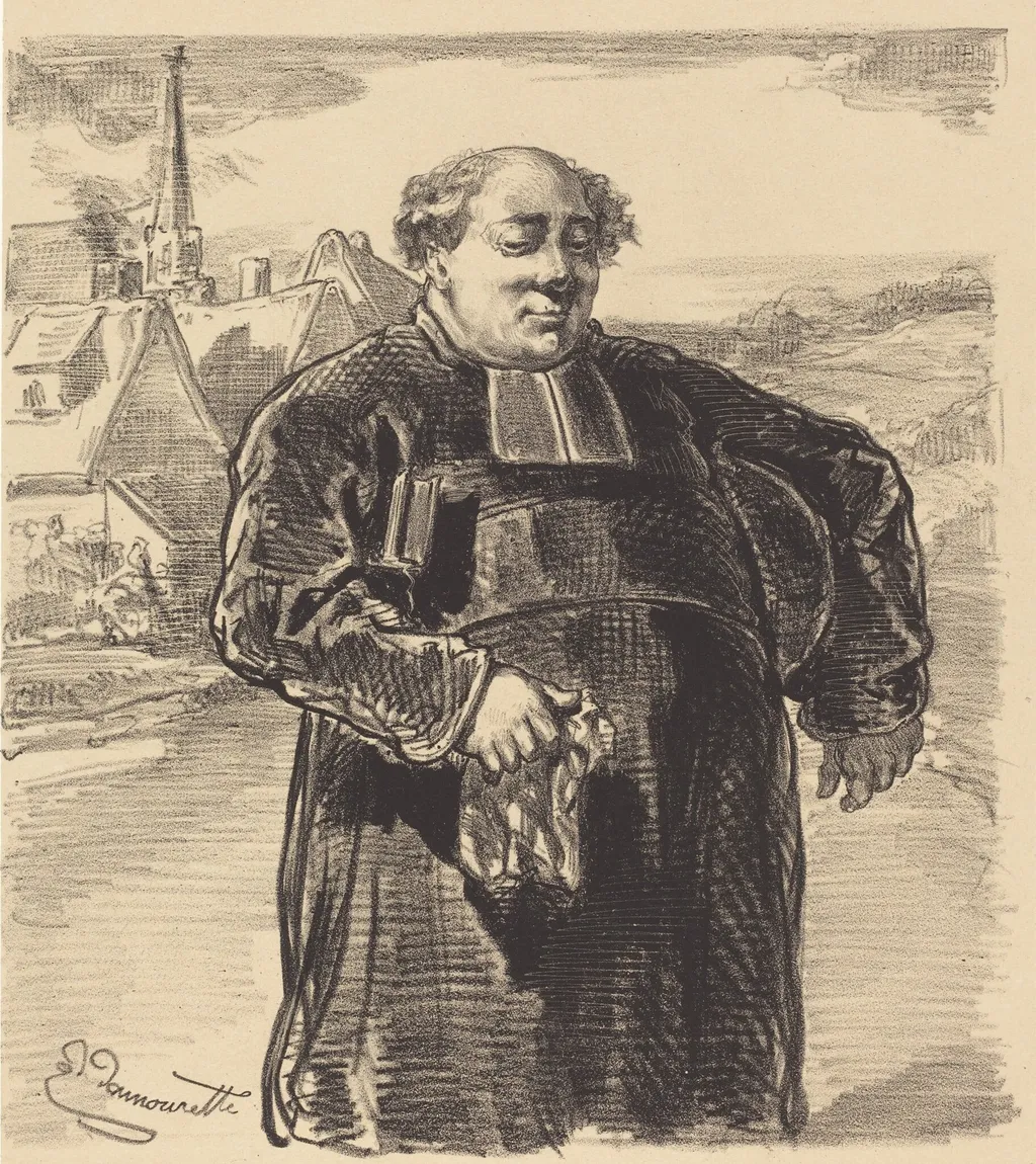Cleric, by Lamourette, ink, 1840