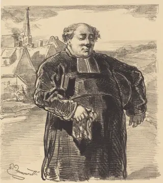 Cleric, by Lamourette, ink, 1840