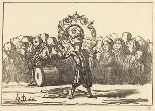 Les saltimbanques, by Honoré Daumier